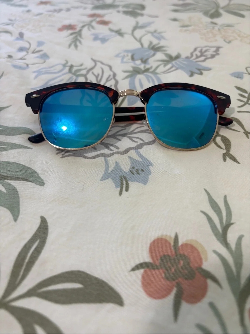 Men's Polarized Tortoiseshell Clubmaster Sunglasses